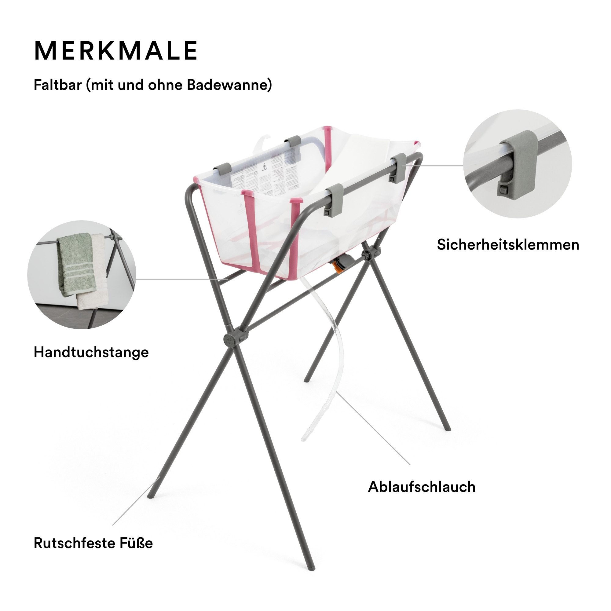 Stokke Badewannen-Wäscheständer Flexi Bath® Stand passend für Stokke Flexi Bath