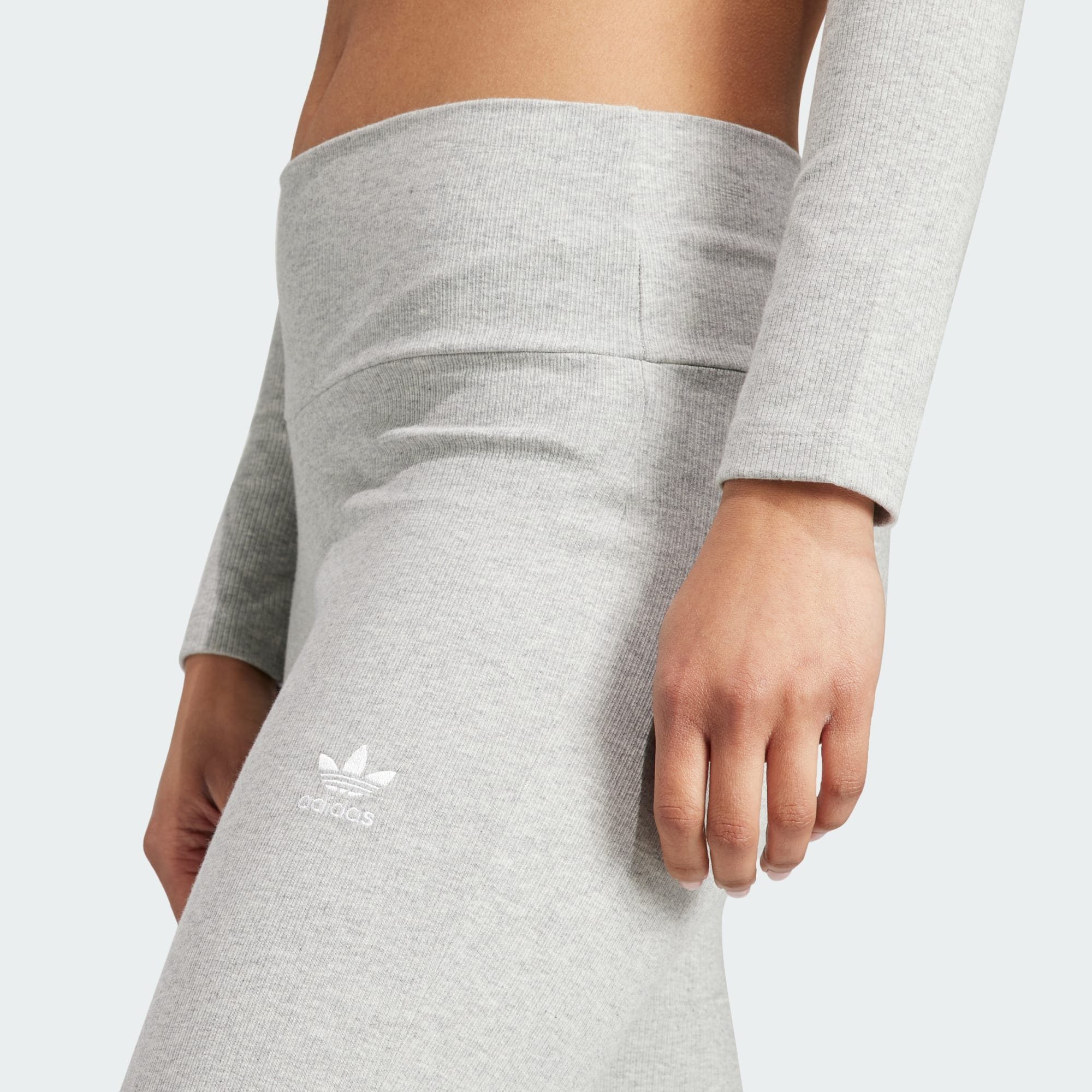 HOSE Medium ESSENTIALS RIB FLARED Jogginghose Originals Grey Heather adidas
