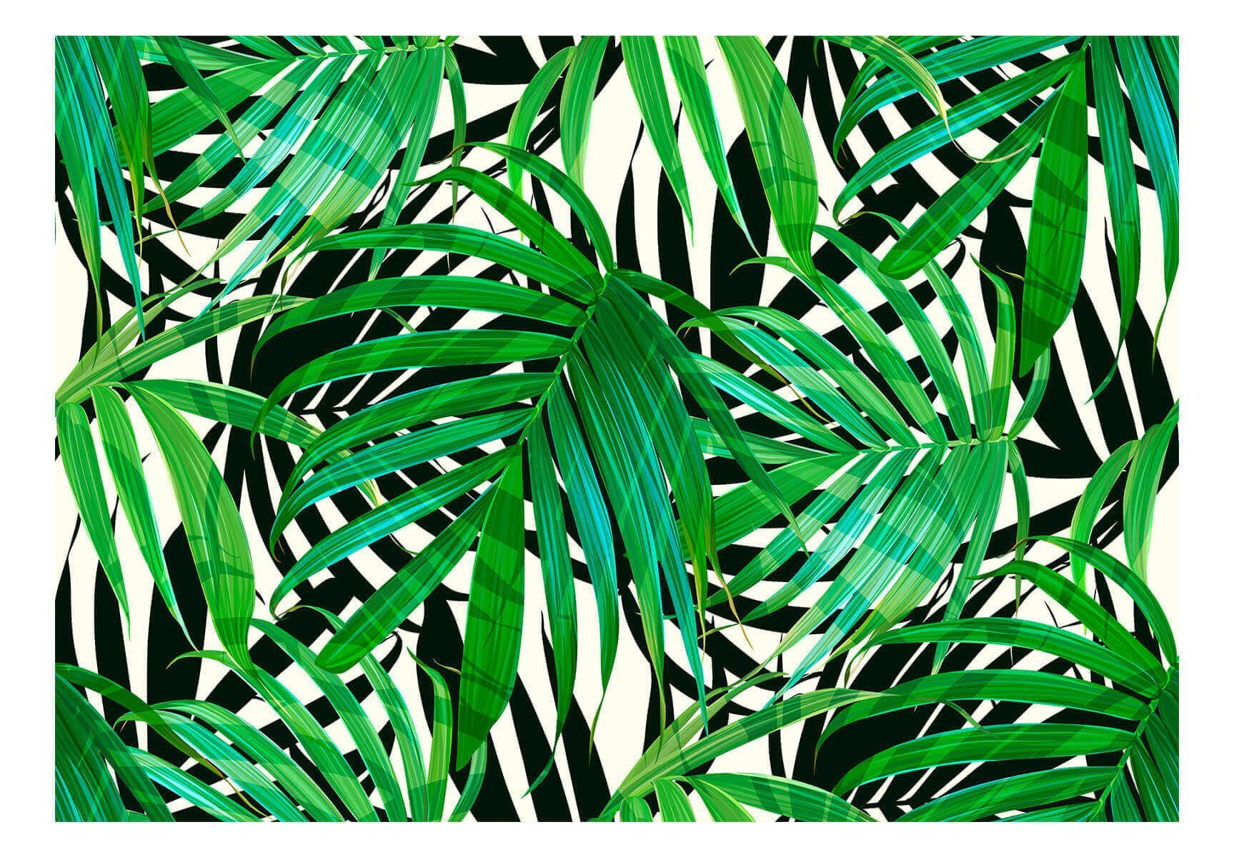 KUNSTLOFT Vliestapete Panorama of Leaves 2.94x2.1 m, matt, lichtbeständige Design Tapete