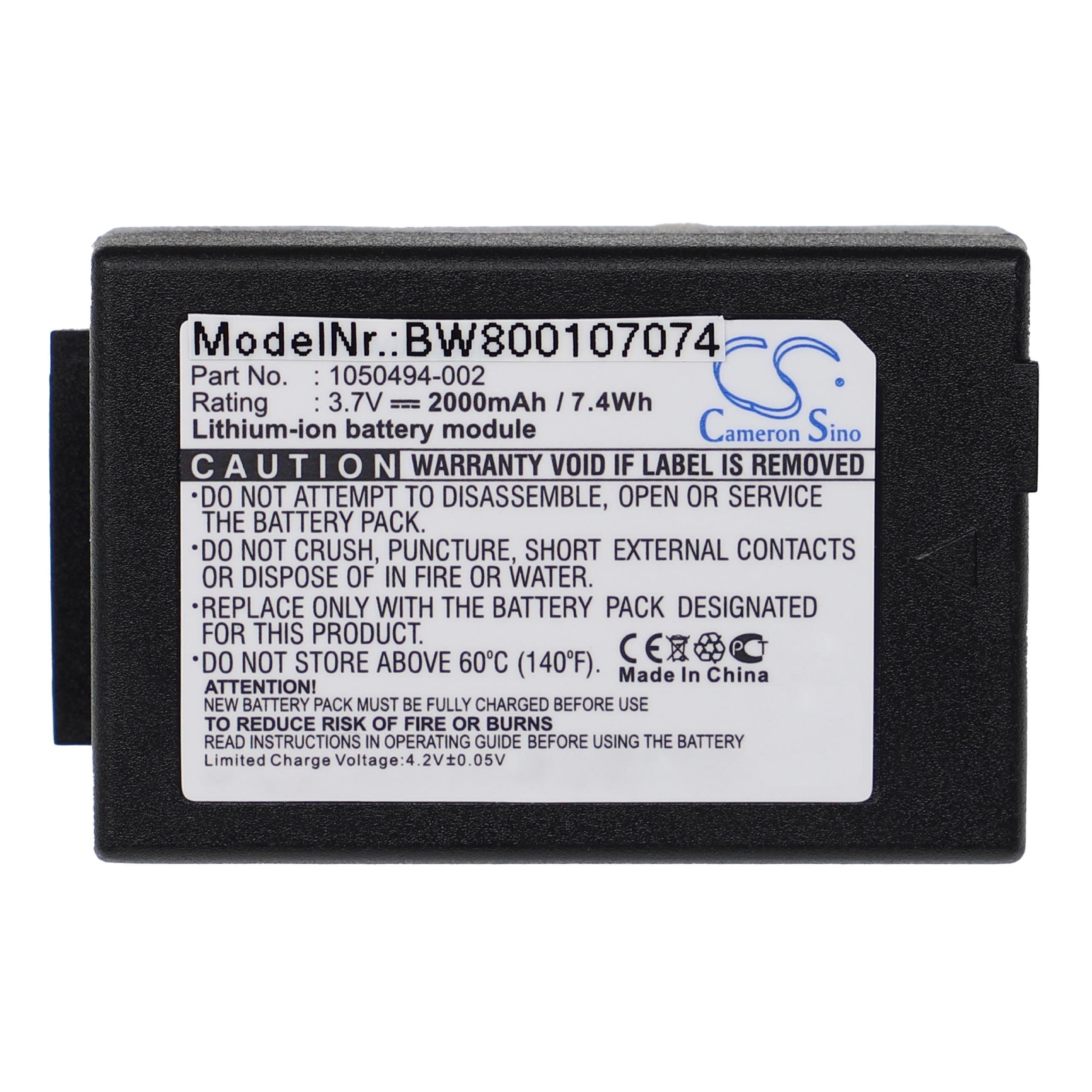 WA3020 2000 für mAh Barcode (2000mAh, 3,7V, Baugleiche Psion Industrie Akku vhbw Business Li-Ion) Originalteilebezeichnung & Funk Ersatz & für Scanner