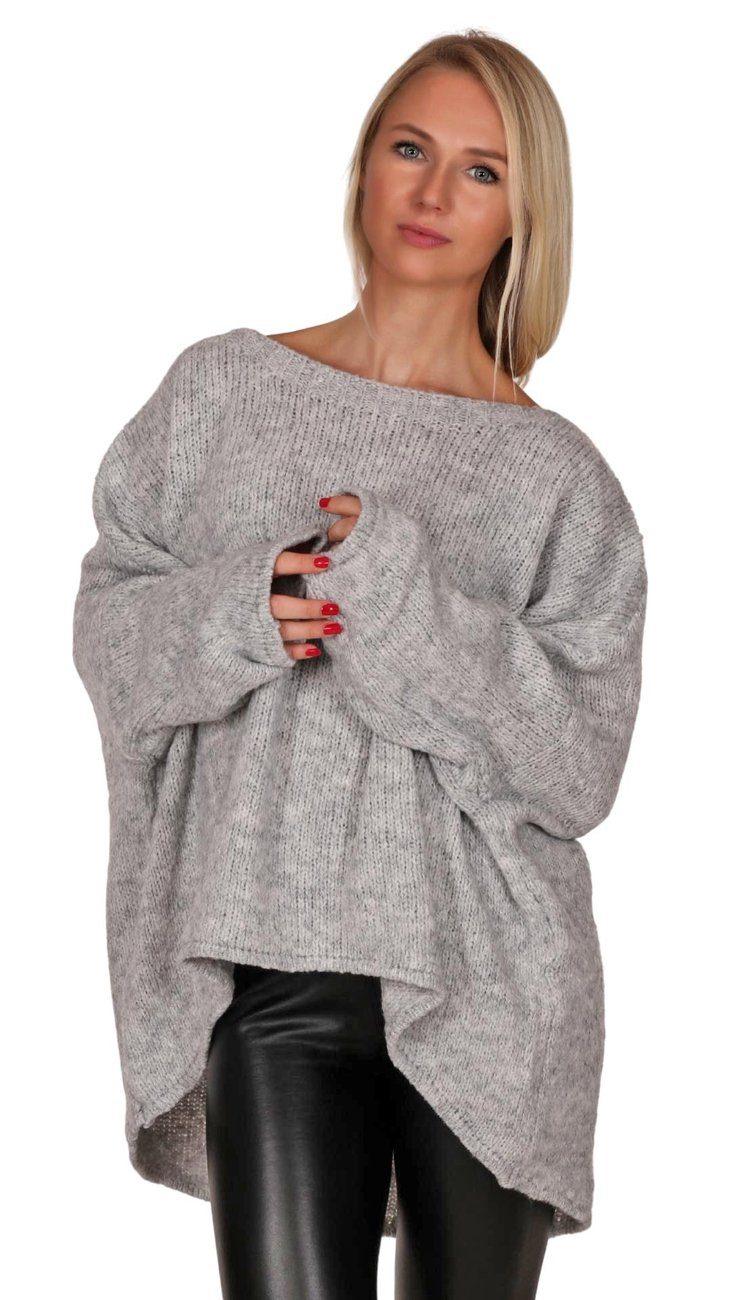 Charis Moda Strickpullover "Adriana" asymmetrischer Schnitt im Oversize Loo günstig online kaufen