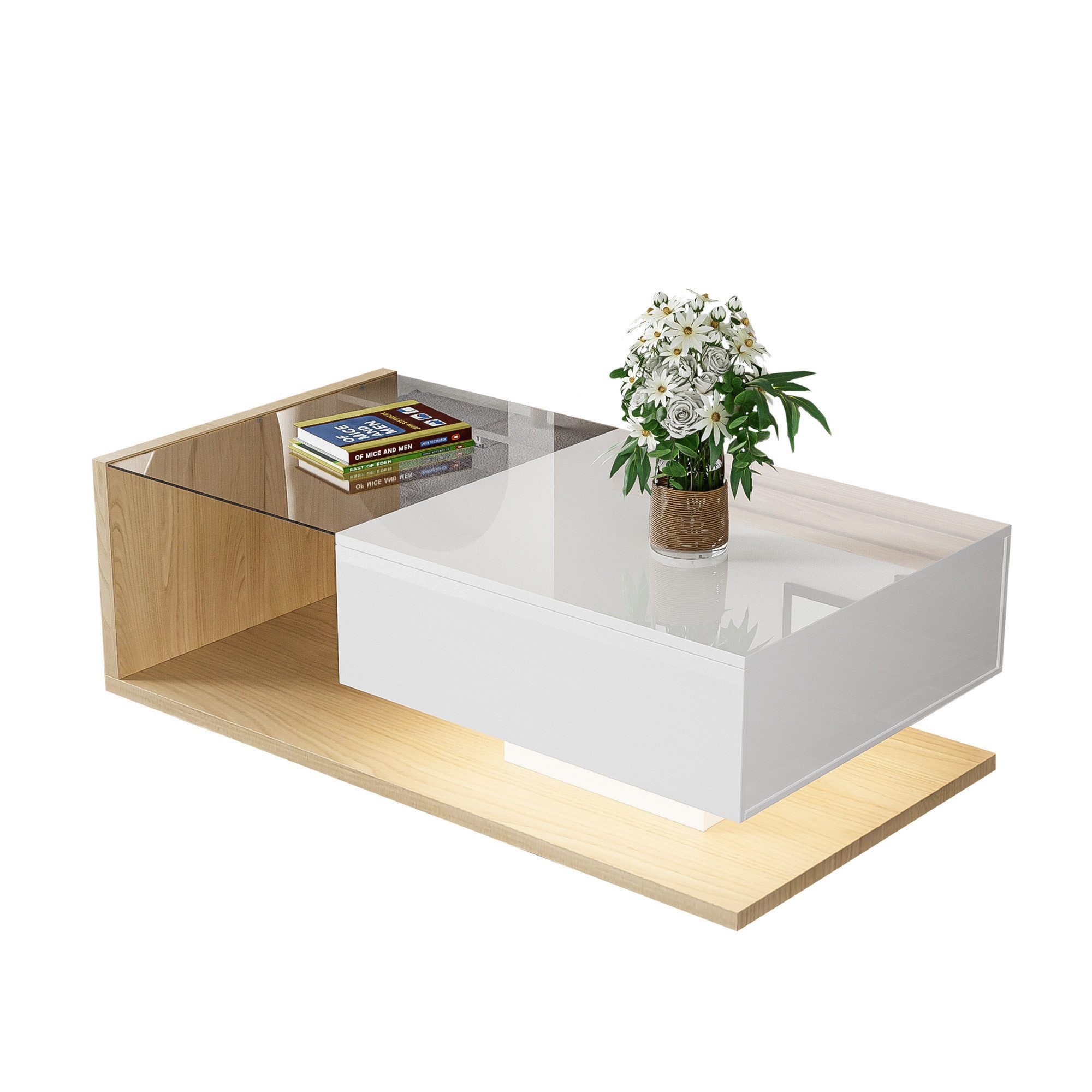 MODFU Couchtisch Beistelltische (Wohnzimmertisch, 1-St., 105*55*32,5cm), günstig online kaufen