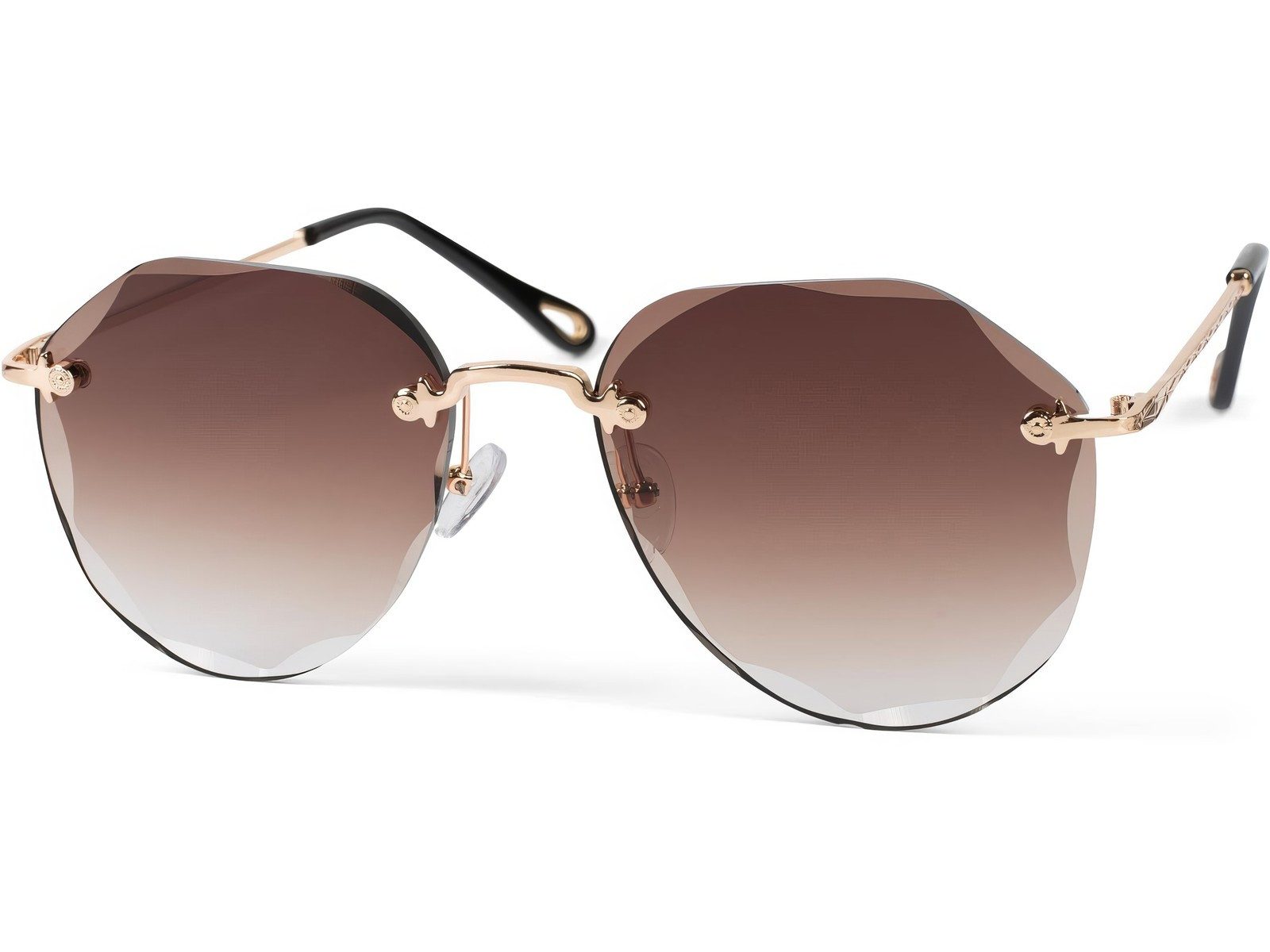 styleBREAKER Sonnenbrille Rahmenlose Piloten Sonnenbrille mit Diamant Schliff (1-St)