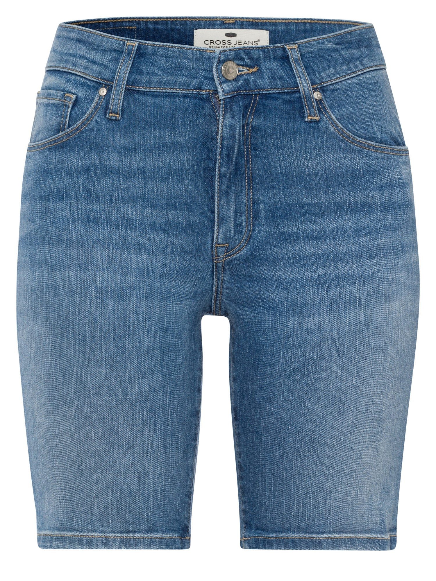 CROSS JEANS® Stretch-Jeans CROSS JEANS ANYA SHORT mid blue P528-010