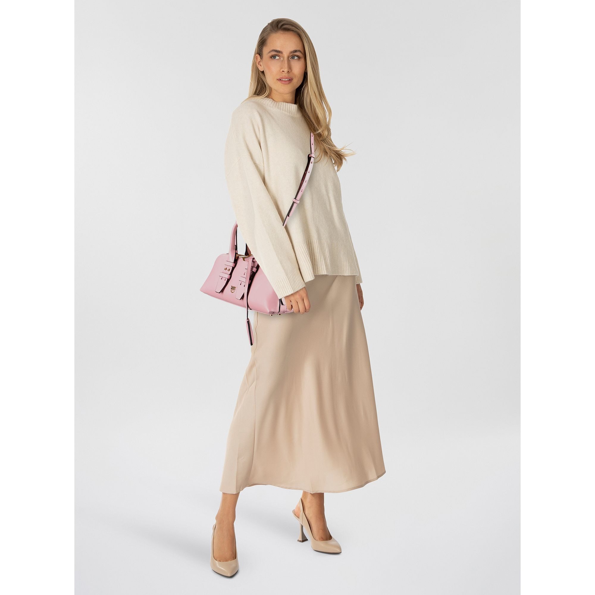 PINKO Henkeltasche Bowling Bag, Leder