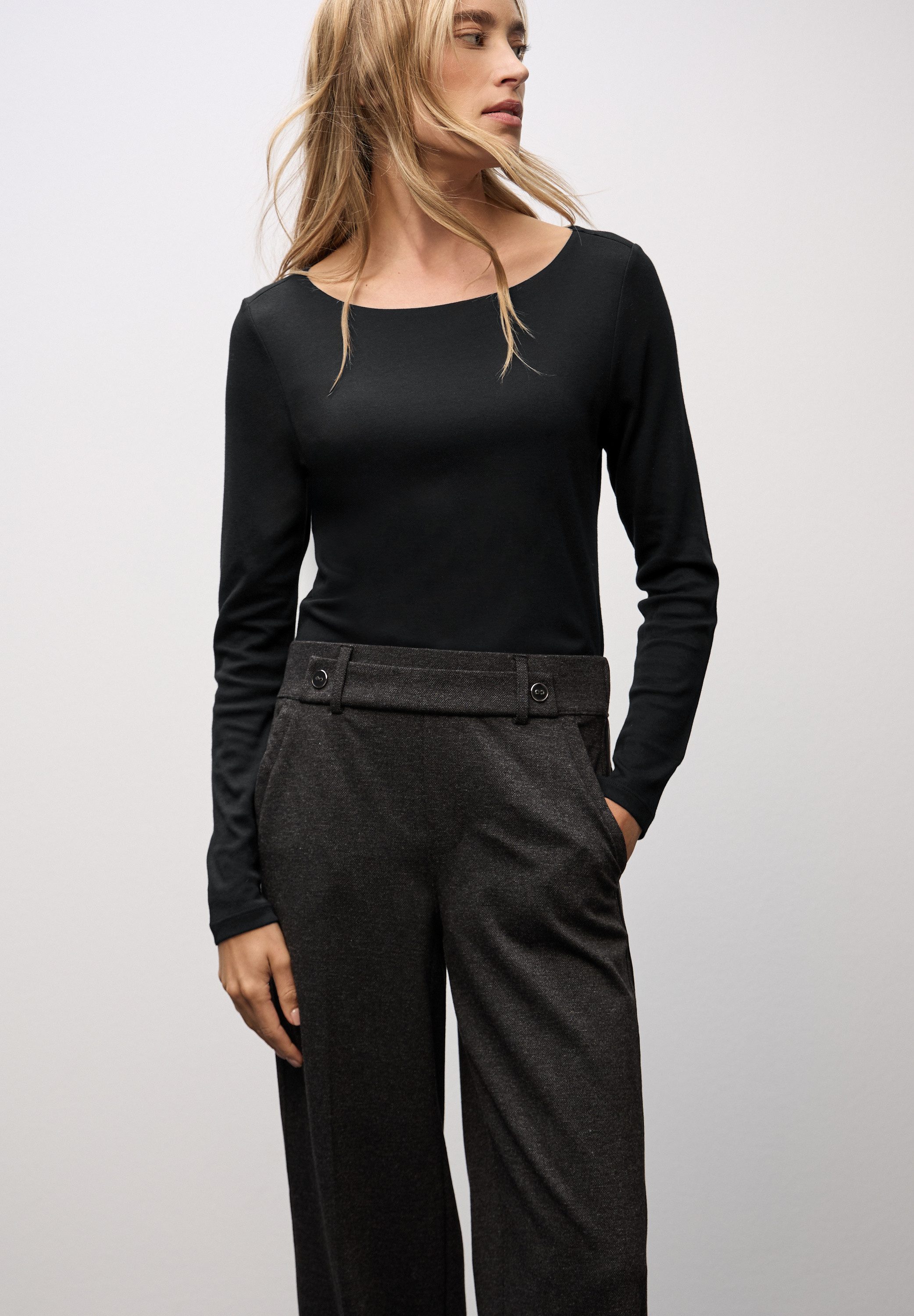 STREET ONE Langarmshirt Style Lanea mit U-Boot Ausschnitt günstig online kaufen