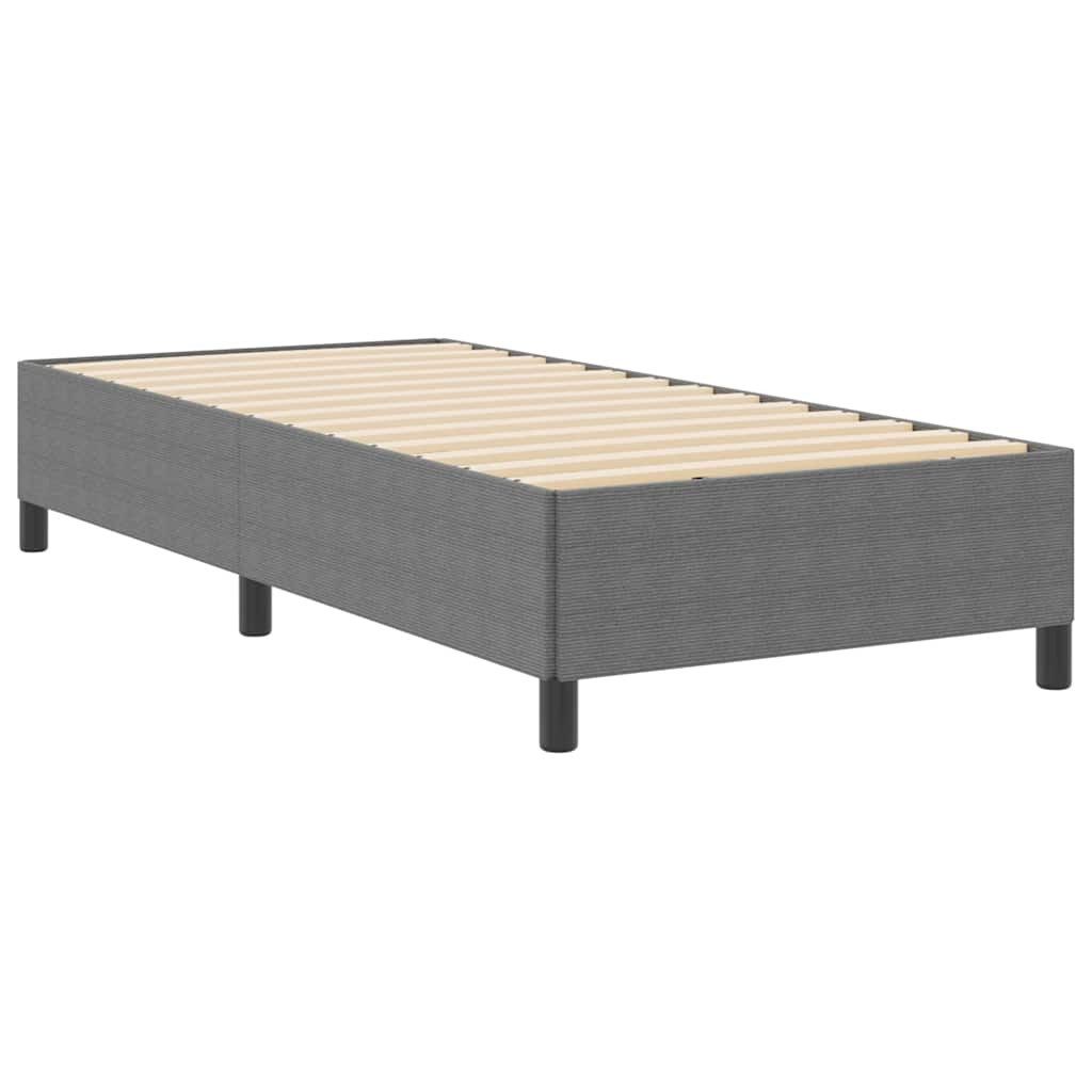 vidaXL Bett Boxspringbett Hellgrau 80 x 200 cm Cordstoff (1-tlg) – Bild 4 von 5