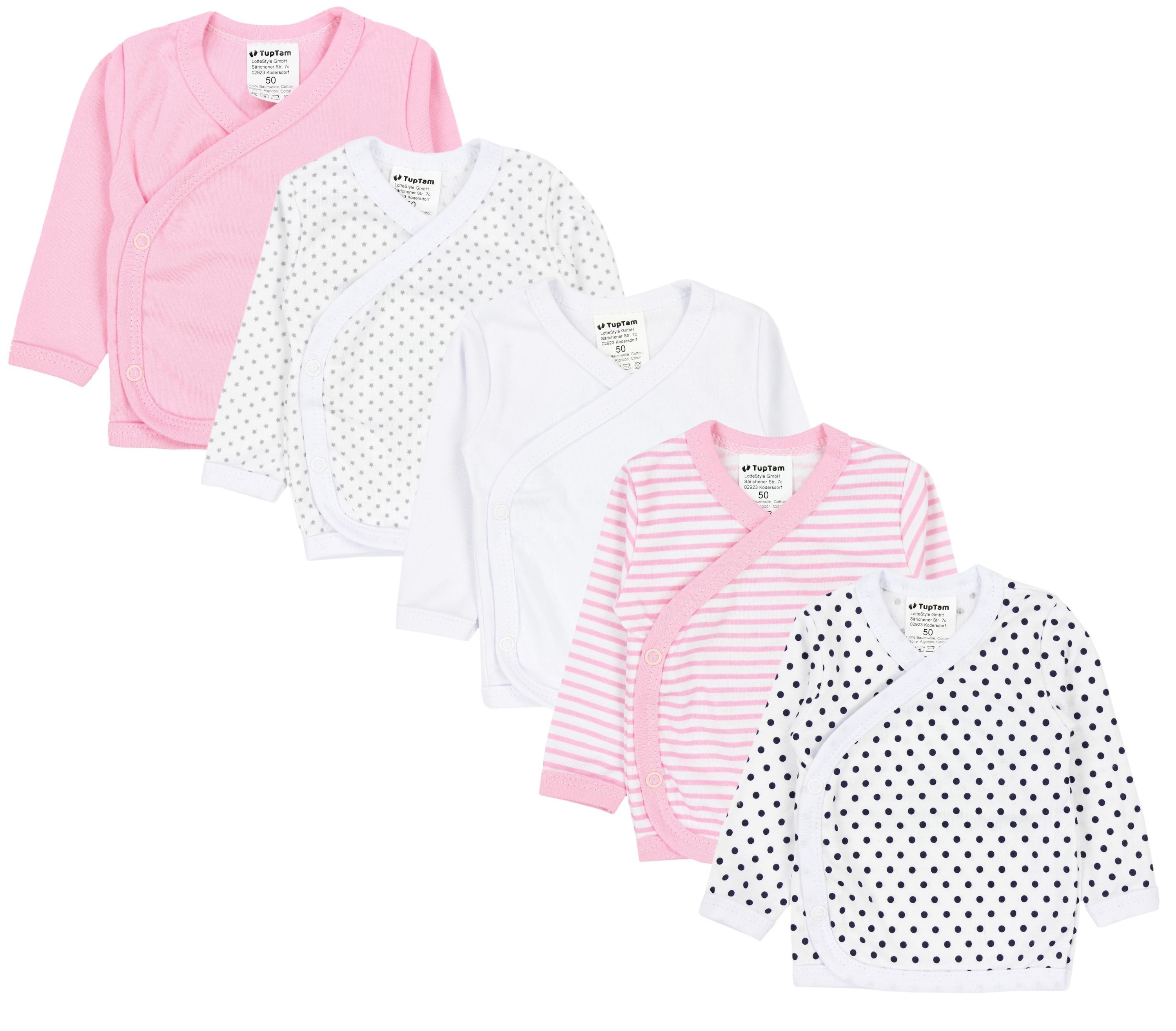 TupTam Wickelshirt TupTam Baby Mädchen Langarm Wickelshirt Baumwolle 5er Set