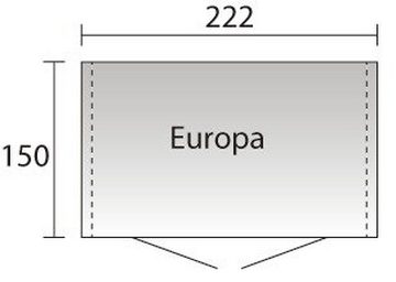 Biohort Gerätehaus Europa Gr. 3, BxT: 244x156 cm, Metall