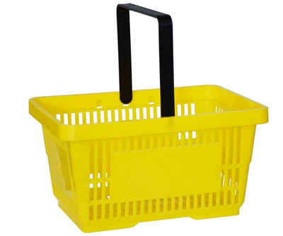 Systafex® Einkaufskorb Einkaufskorb Tragekorb Verkaufskorb mit Griff gelb 22l 30kg, 22 l, Industriequalität