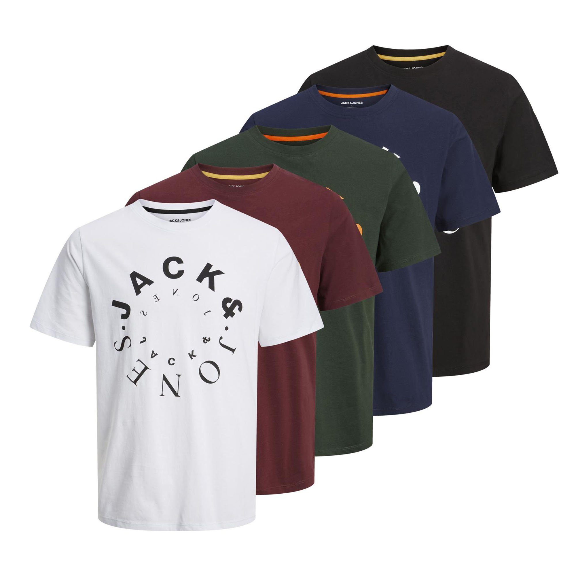T-Shirt Herren T-Shirt 5er Pack Baumwolle