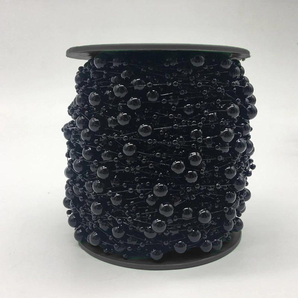 Kopper-24 Ремесленные бусы 5 Бисерgirlanden, ca. 120 cm länge, 8 mm Бисер, Schwarz