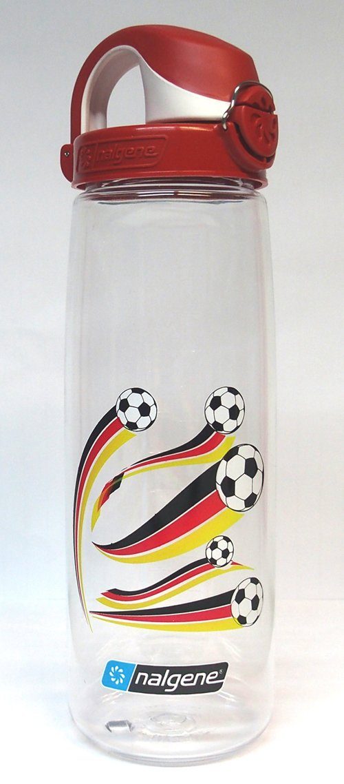 Football - Nalgene transparent-rot Nalgene L, Trinkflasche 'OTF' 0,65 Trinkflasche