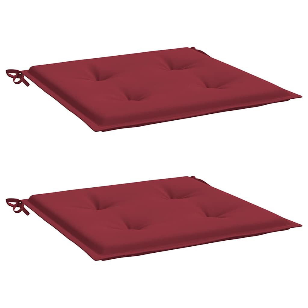 vidaXL Sitzauflage Gartenstuhl-Kissen 2 Stk. Weinrot günstig online kaufen