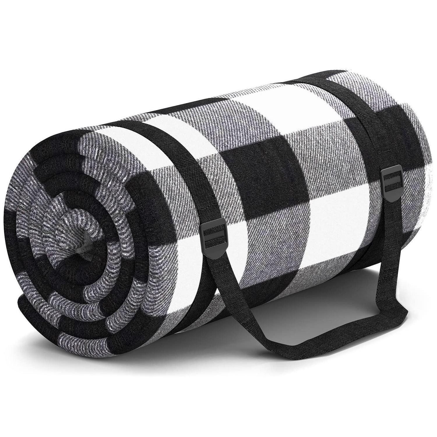 Picknickdecke Picknickdecke Stranddecke Schwarz weib 200 x 300 cm Rechteckig, LuxusKollektion