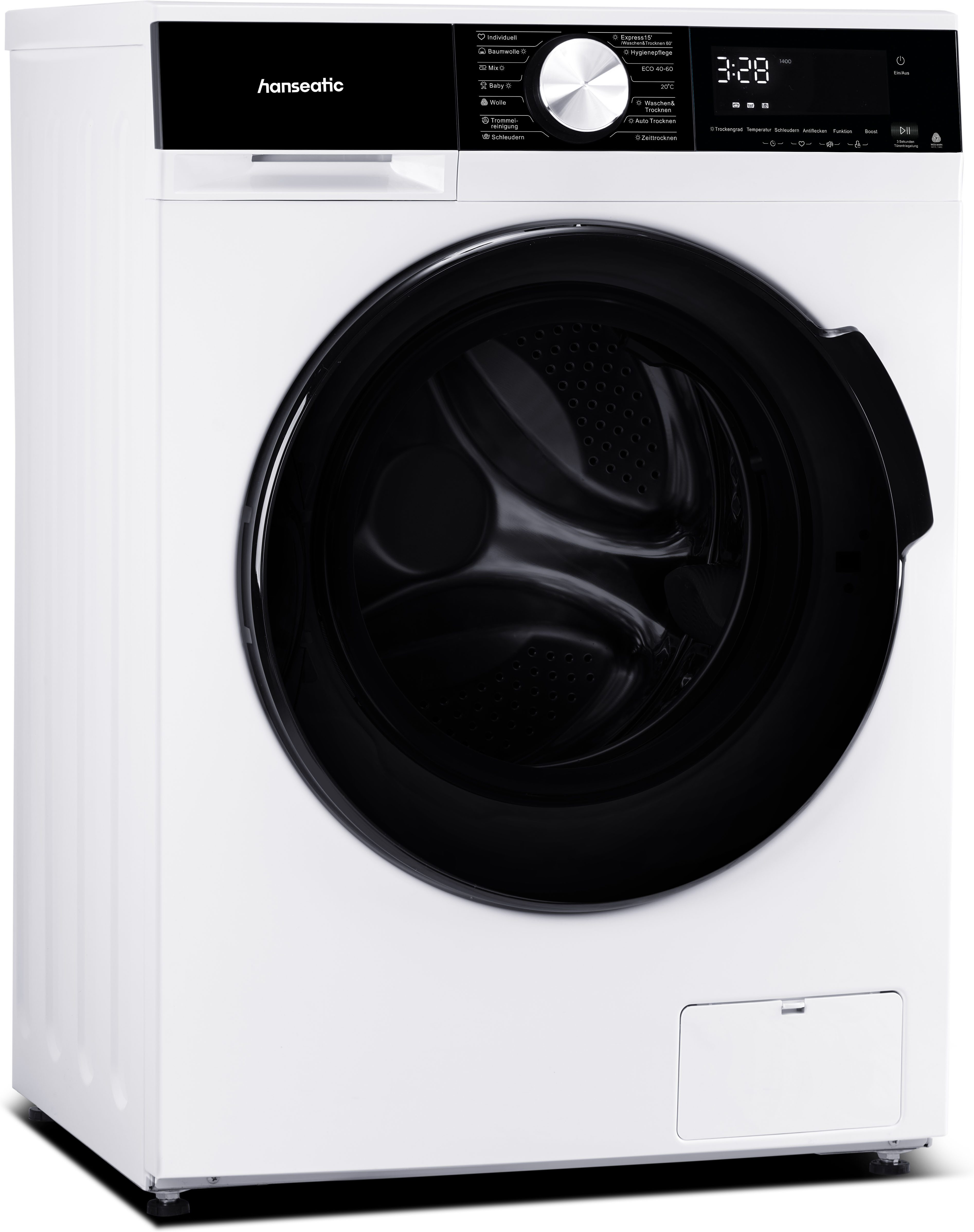 Hanseatic Waschtrockner HWDM1107BD, 10 kg, 7 kg, 1400 U/min, inkl. 3 Jahre Herstellergarantie