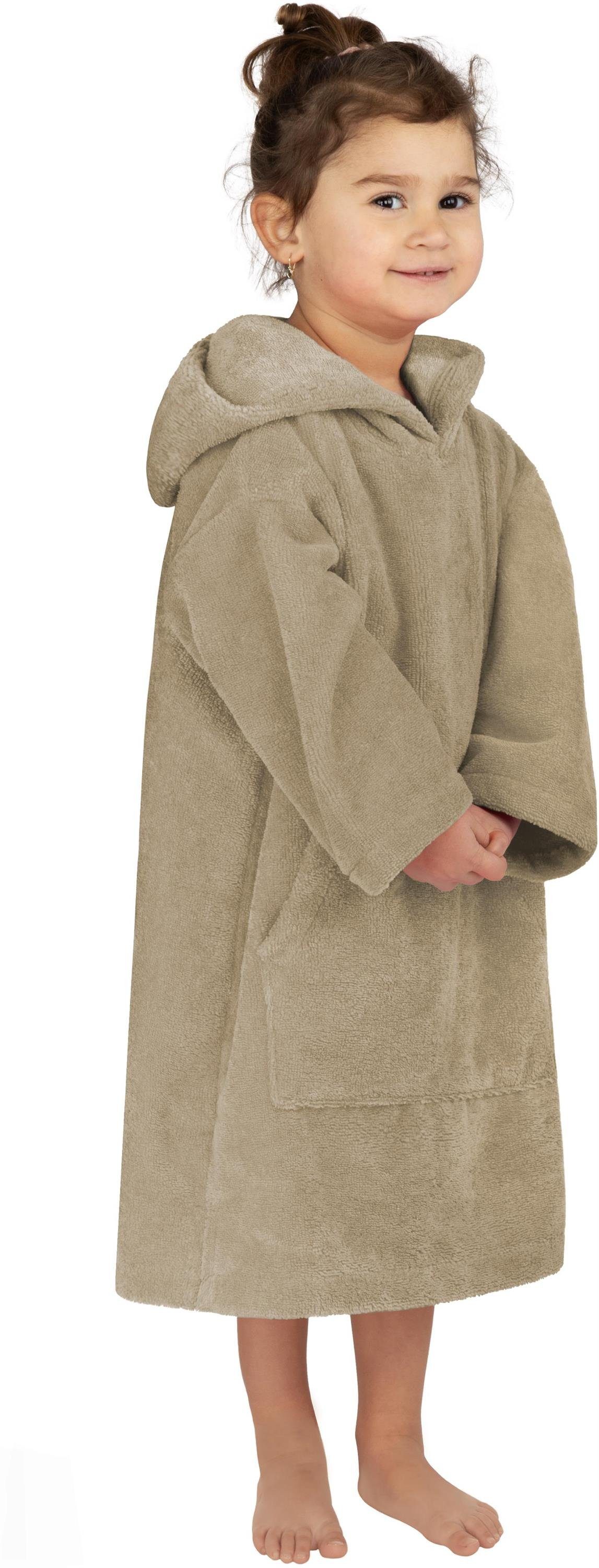 normani Badeponcho Kinder langarm Poncho 2-5 Jahre Pichilemu, Baumwolle, Kapuze, Schlupf, Kinderponcho mit trocknender Baumwoll-Innenseite