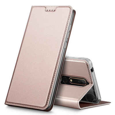 CoolGadget Handyhülle Magnet Case Handy Tasche für Nokia 6.1 5,5 Zoll, Hülle Klapphülle Ultra Slim Flip Cover für Nokia 6.1 Schutzhülle