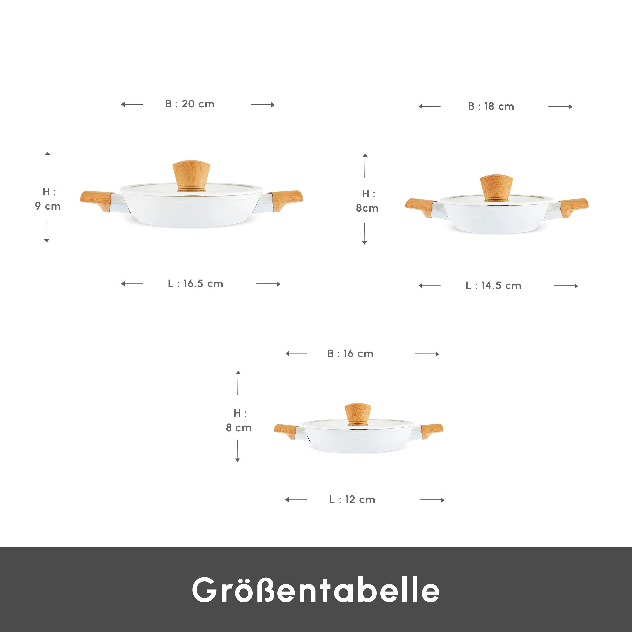 Karaca Topf-Set Karaca Swiss Crystal Almond 6-teiliges Kasserollen Set Induktion, (6-tlg)