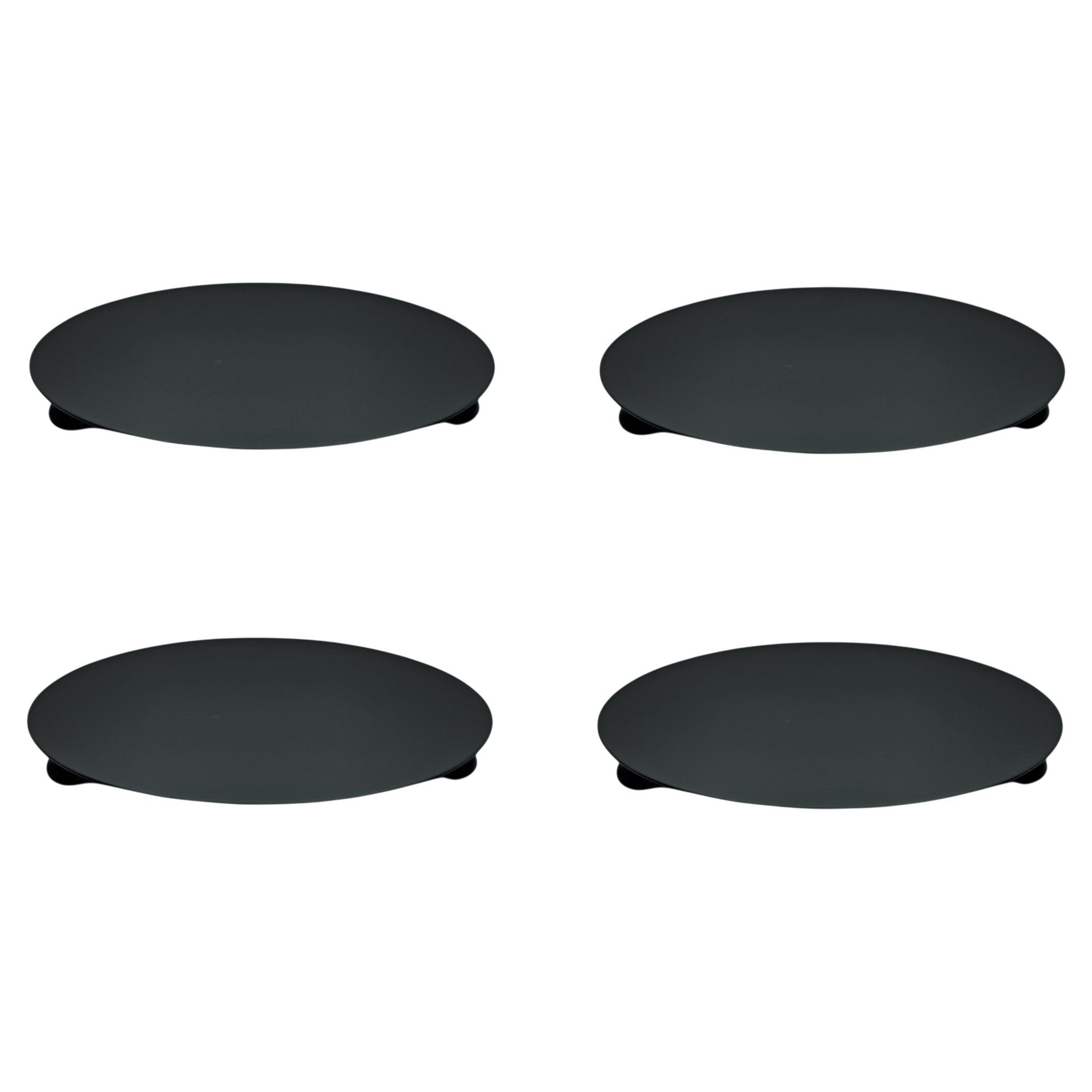 Meinposten Kerzenhalter schwarz 4 Stück Stumpenkerzen günstig online kaufen