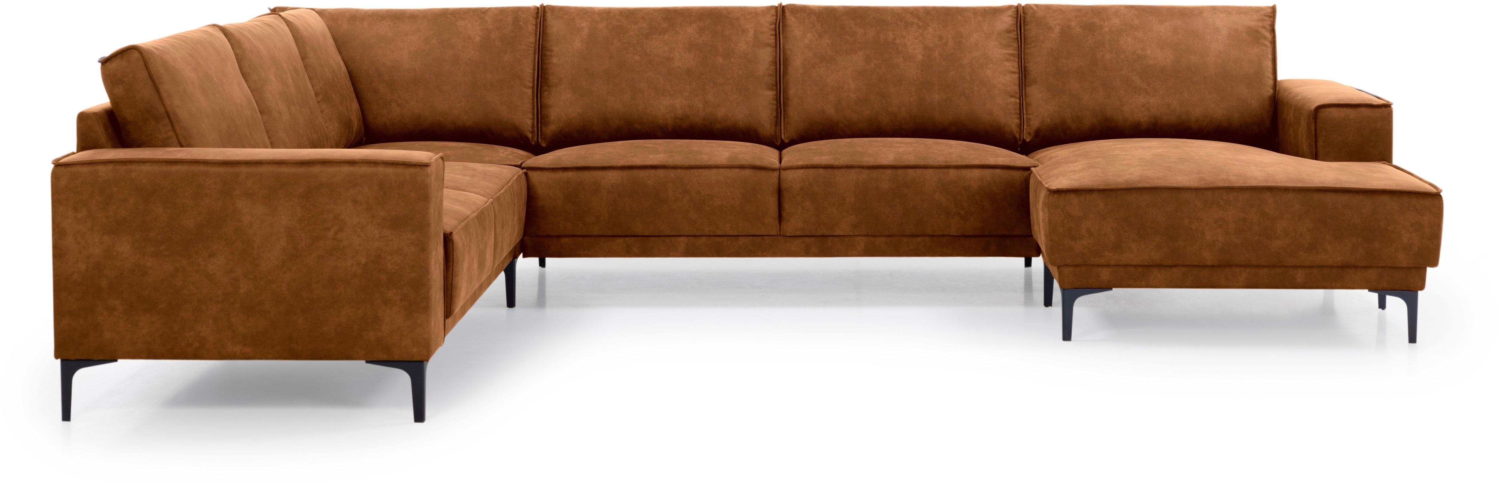 Places of Style Wohnlandschaft "XXL Sofa Oland, Struktur, Flachgewebe, Luxu günstig online kaufen