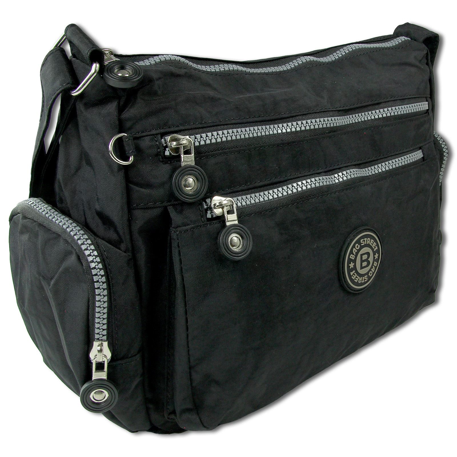 BAG STREET Schultertasche Bag Street Nylon schwarz Sportliche Damen (Schult günstig online kaufen