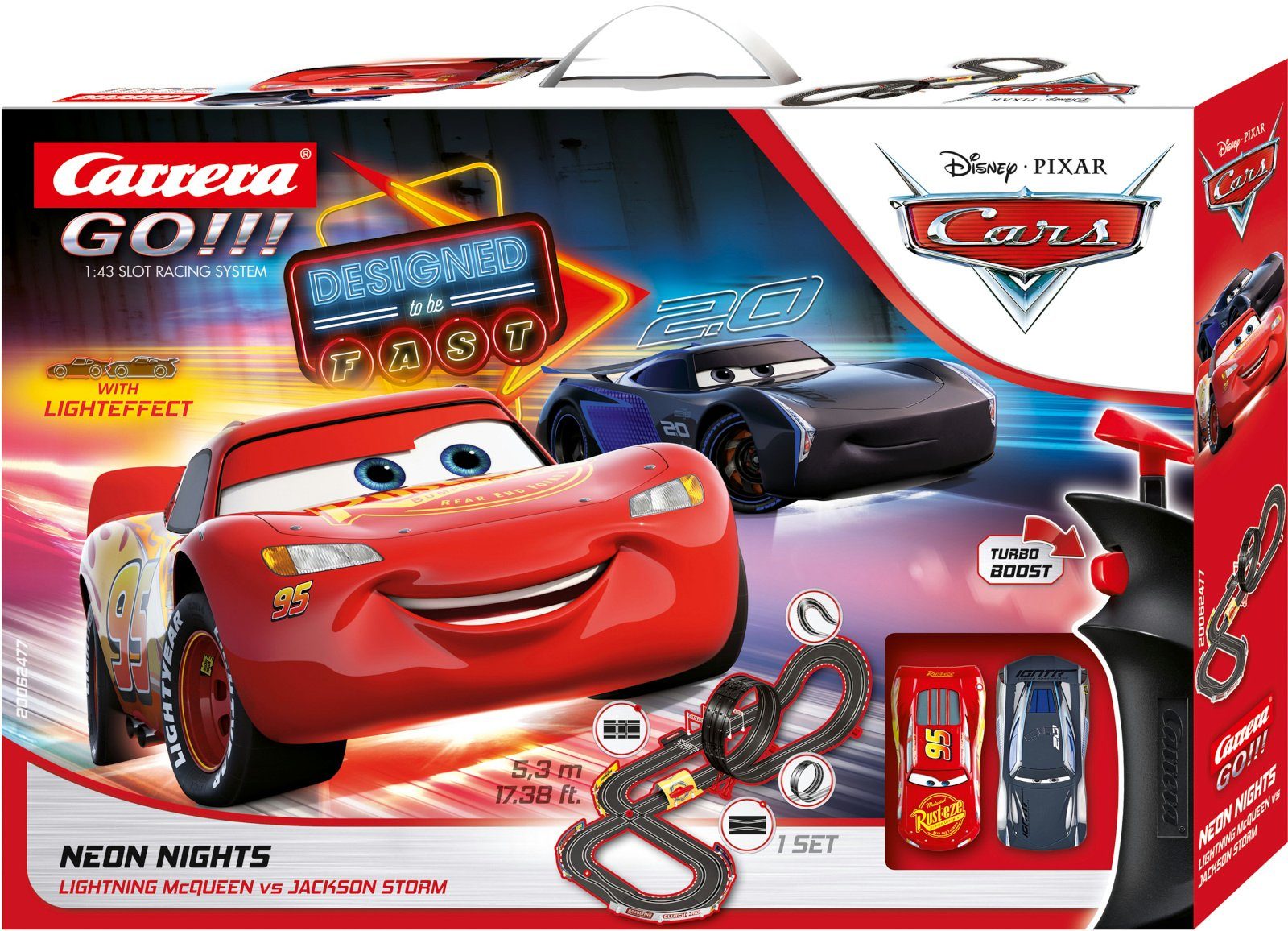 Autorennbahn Rennbahn Disney·Pixar Cars Neon Nights Rennstrecke Komplettset ab 6J
