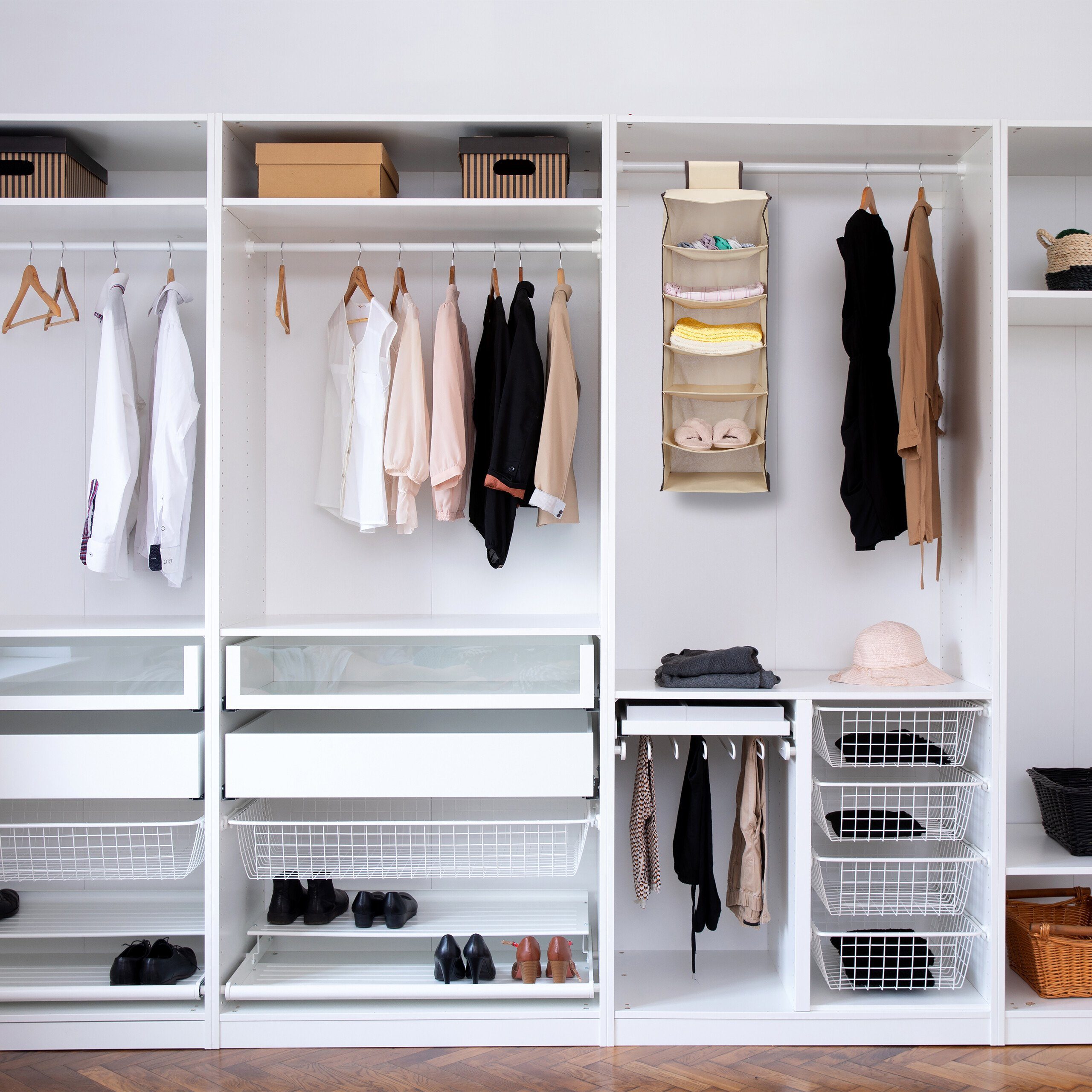 relaxdays Hängeregal Kleiderschrank 6 Fäch günstig online kaufen