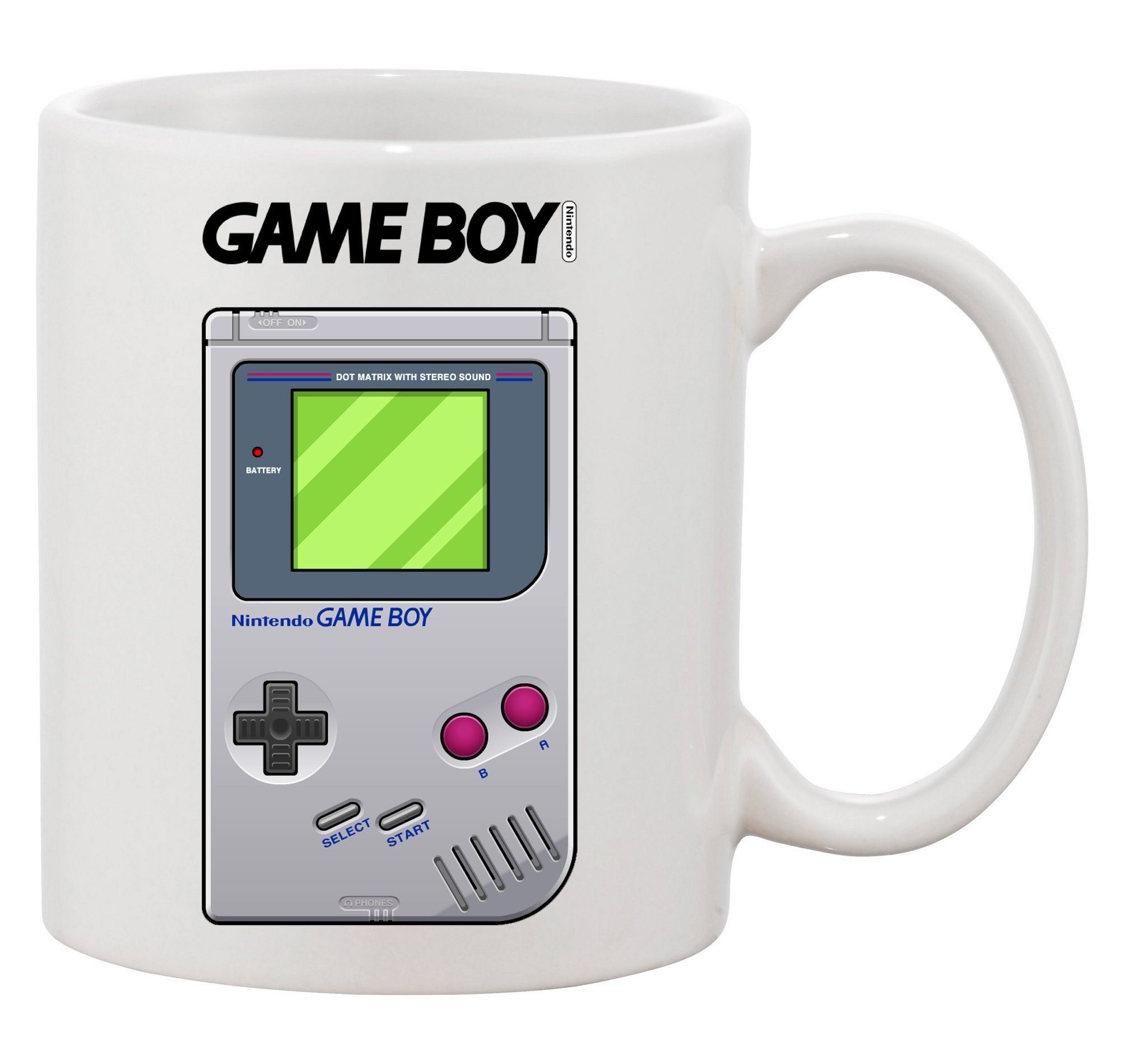 Blondie & Brownie Tasse Game Boy Retro Nintendo Konsole Gaming, Keramik Weiss XXL (600ml)