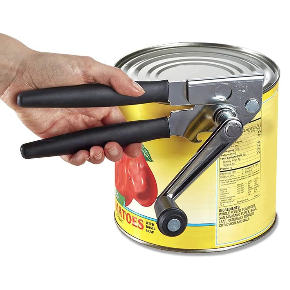 Venkuber Dosenöffner Kurbel Manuell mit gummierter Beschichtung und langem Griff, Robust, ergonomisch, multifunktional – präzise & platzsparend