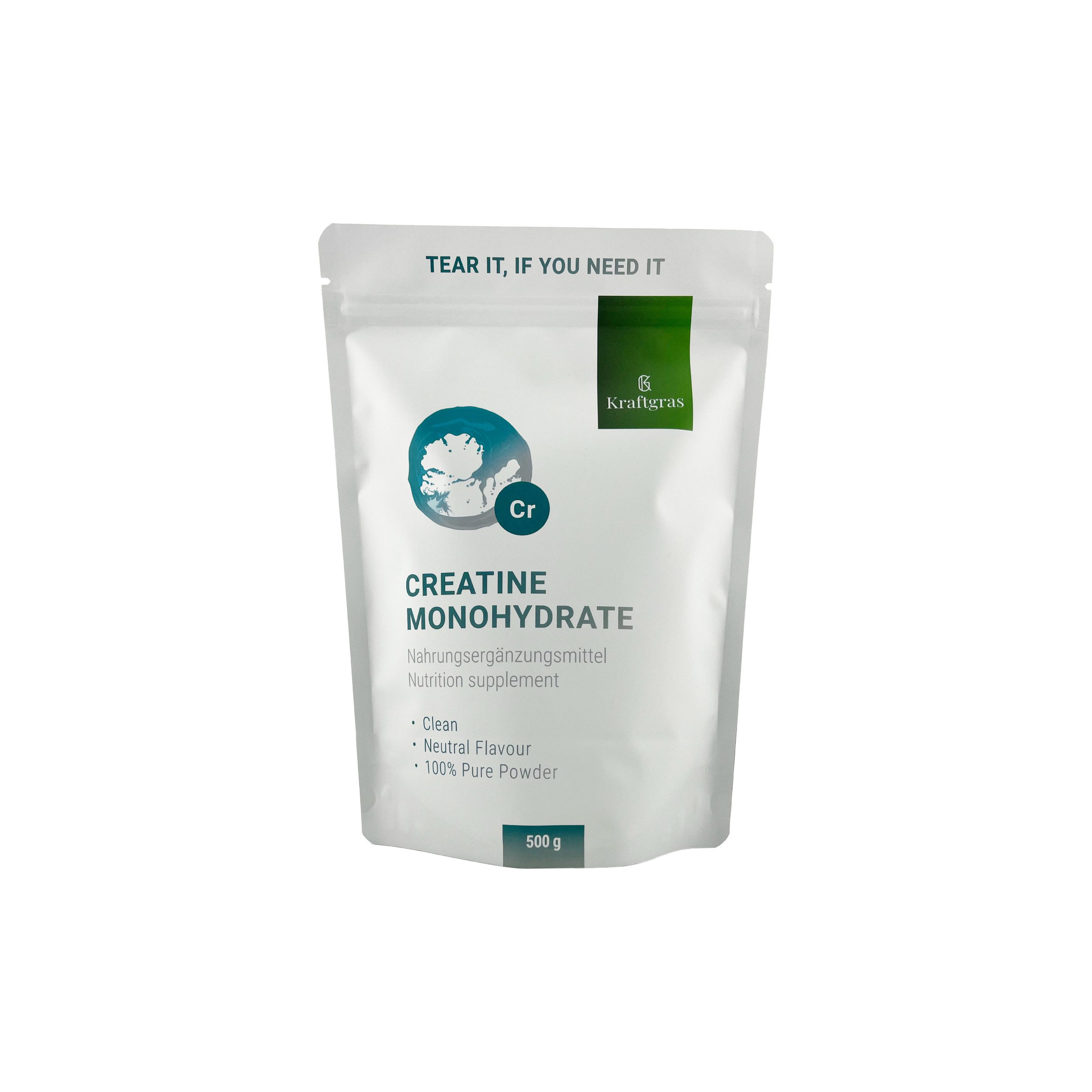 Kraftgras Creatine Monohydrate Pulver, 500 g