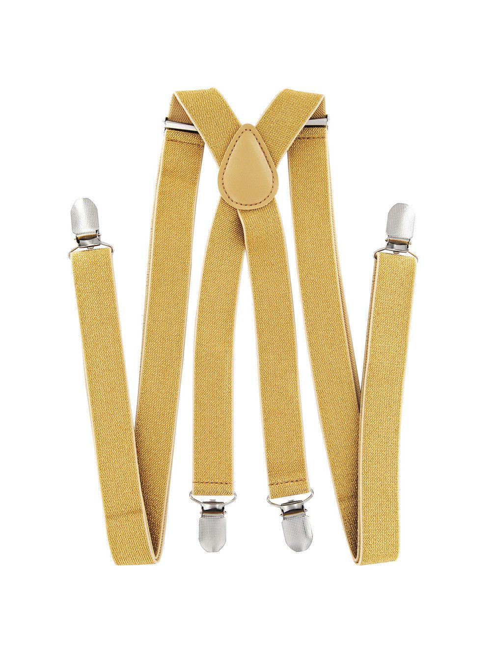 axy Hosenträger Herren Hosenträger mit Glitzerfäden 4 Stabile Clips X-Form 2,5cm Breit verstellbar und elastisch 120cm Lang