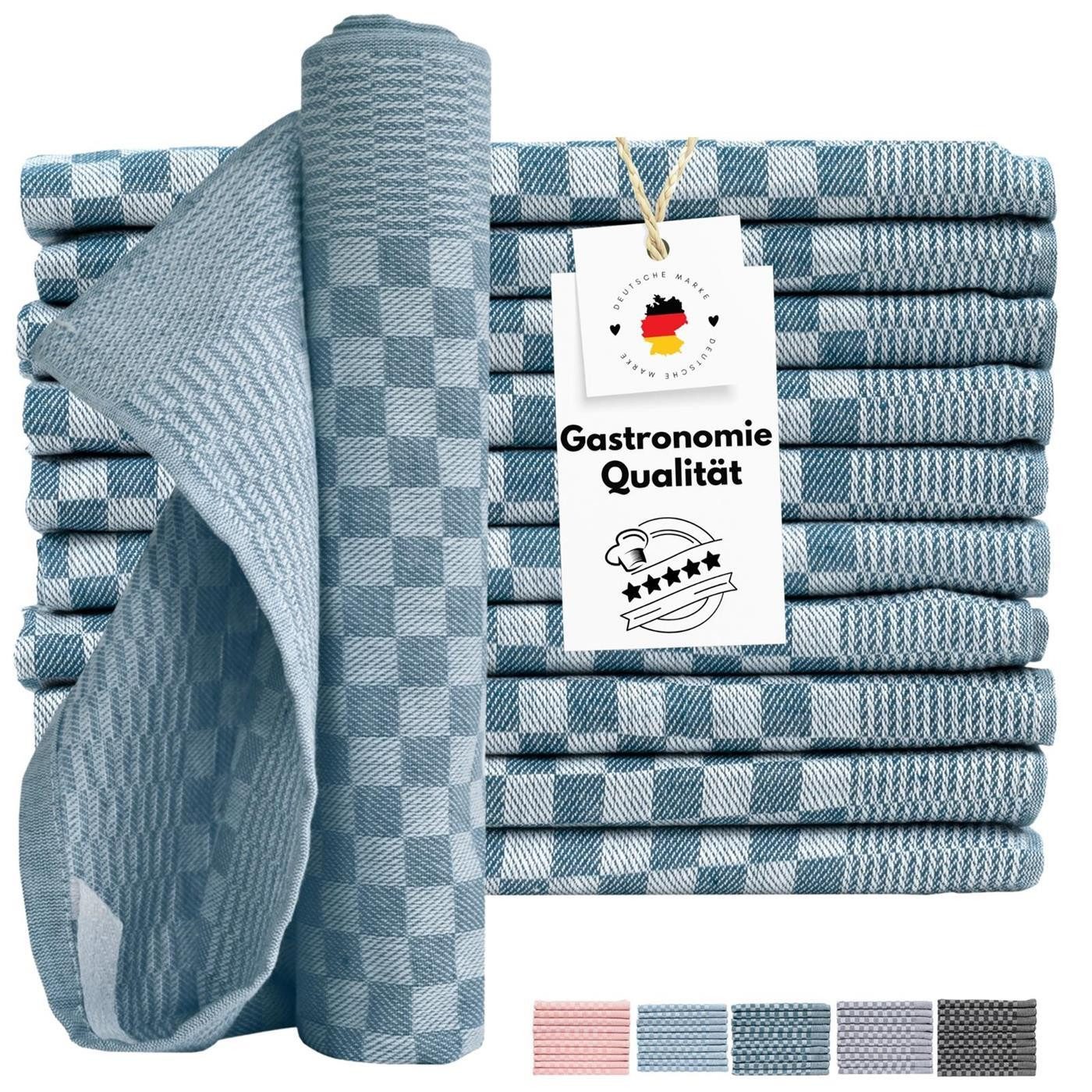Carpe Sonno Geschirrtuch Grubentuch 100% Baumwolle Zwirn Qualität Allzwecktuch Küche Kochfest, (Spar-Set, 10-tlg., 10 Grubentücher), Gastro Geschirrhandtuch mit Aufhänger Must Have Wohnung Haushalt