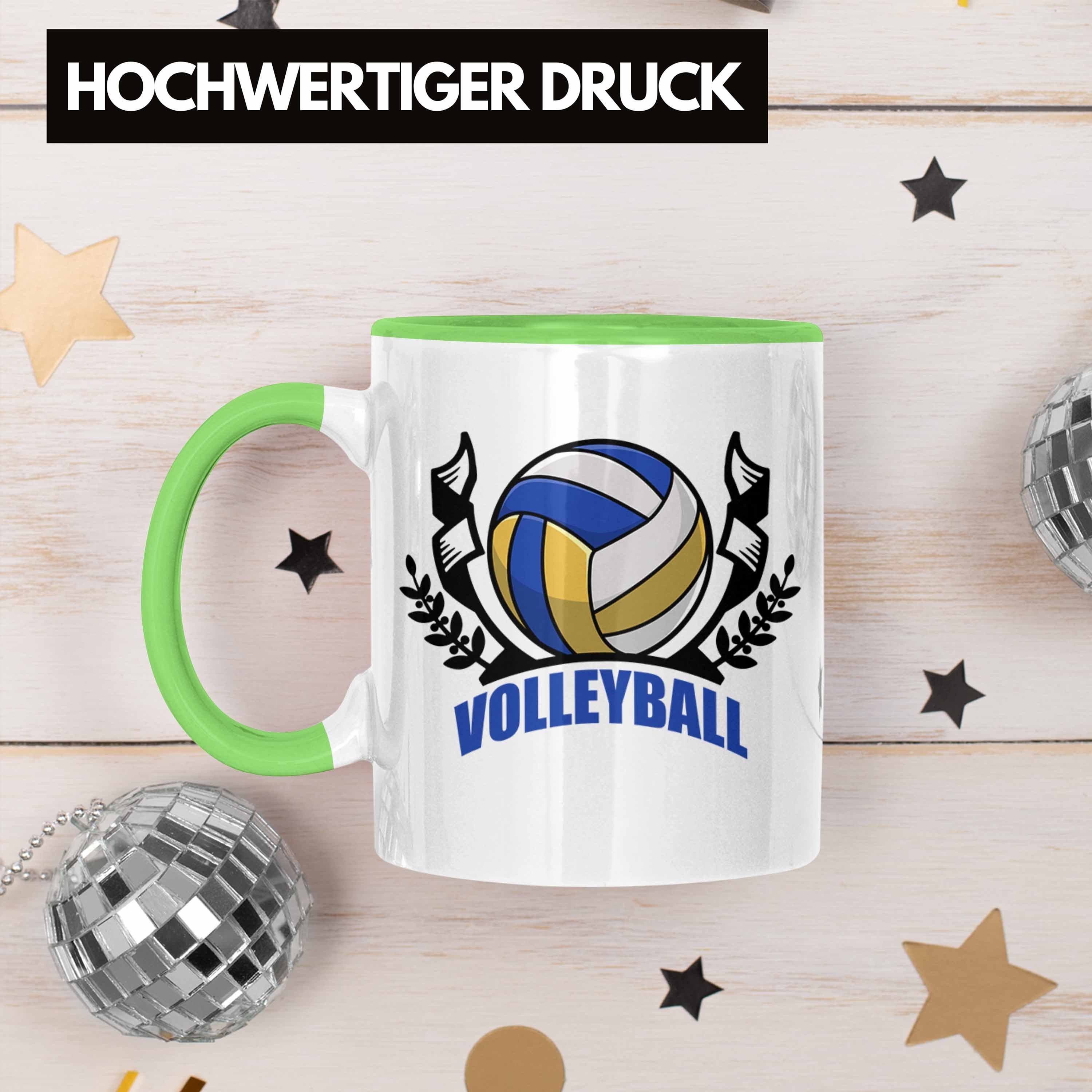 Geschenkidee Trendation Volleyball-Tasse Geschenk für Tasse Grün Volleyball-Spieler