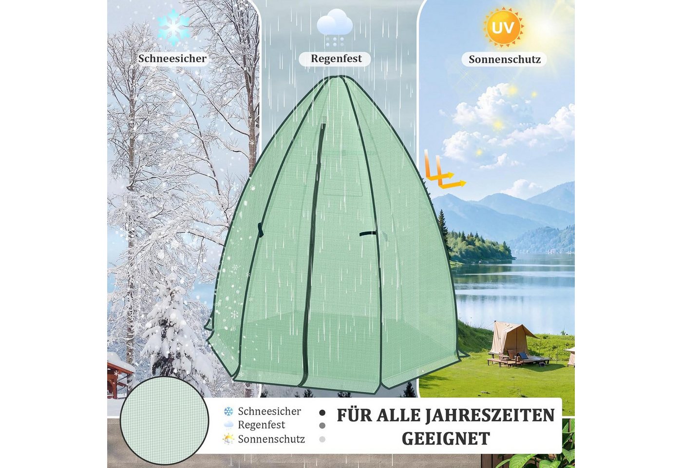 Woltu Gewächshaus, wetterfest, PE halbt... Woltu Gewächshaus, wetterfest, PE halbt...