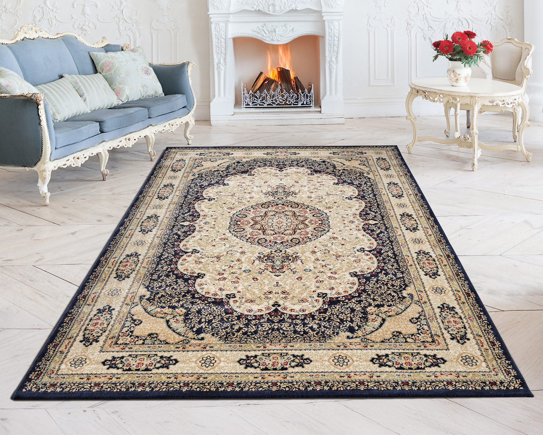 Carpetilla Designteppich Designer Wohnzimmer Teppich Asfahan Orientalisch T günstig online kaufen
