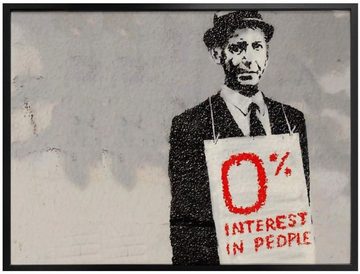 Wall-Art Poster Graffiti Bilder Zero interest in people, Schriftzug (1 St), Poster ohne Bilderrahmen