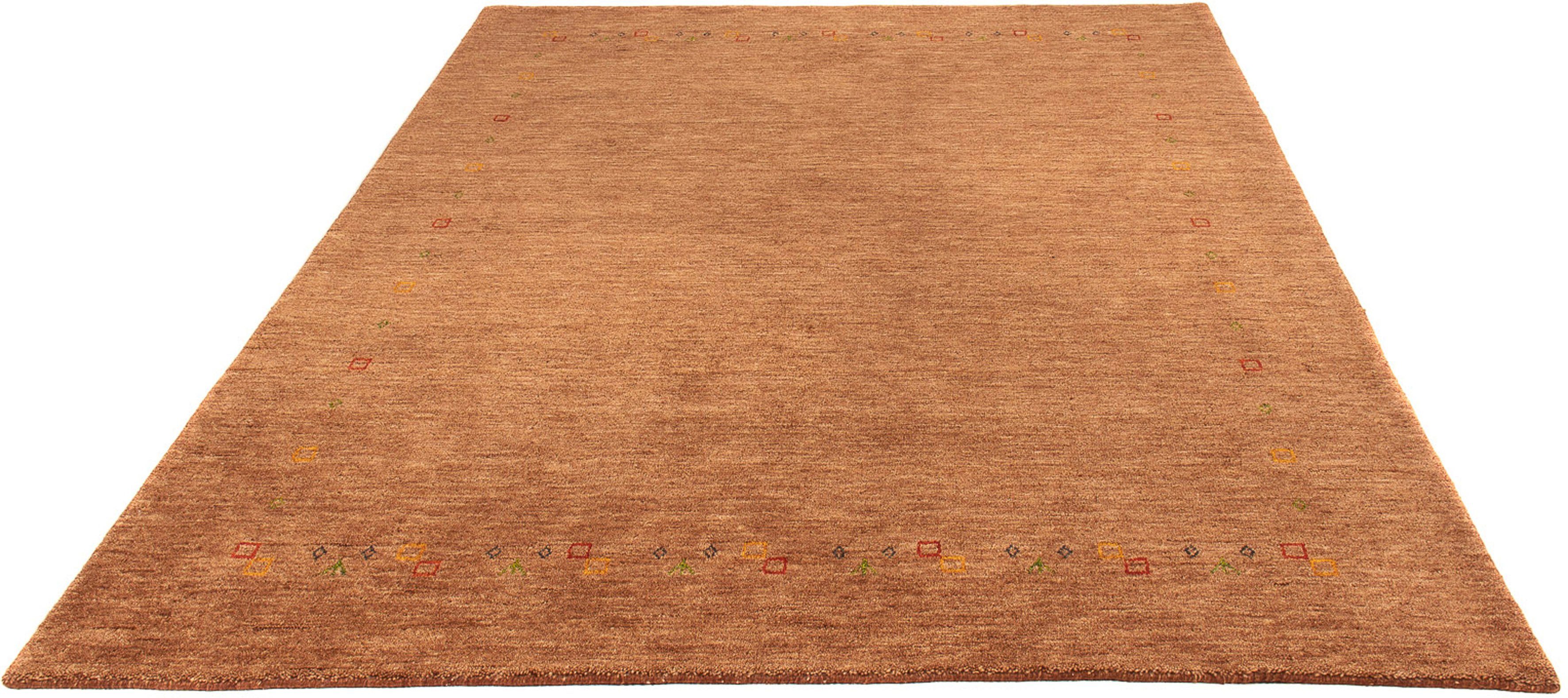 Wollteppich Gabbeh - Loribaft Softy - 240 x 171 cm - braun, morgenland, rechteckig, Höhe: 12 mm, Wohnzimmer, Einzelstück