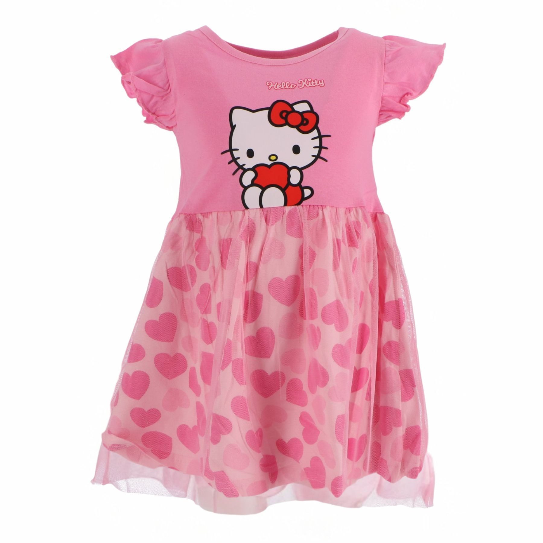 Hello Kitty Midikleid Kinderkleid Pink Mädchen Kleid Prinzessinnenkleid