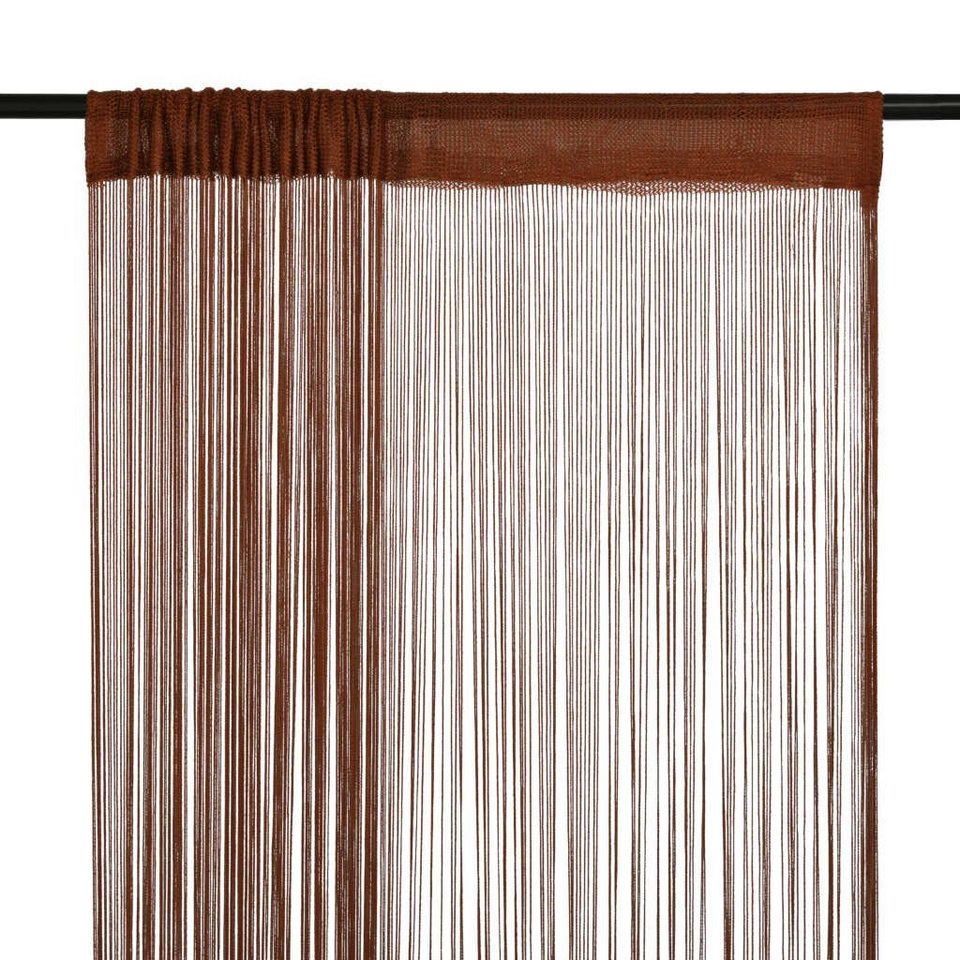 Vorhang Fadenvorhänge 2 Stk. 140 x 250 cm Braun, furnicato, (2 St)