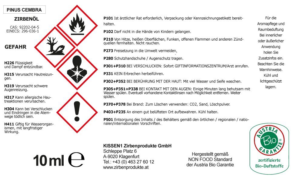 Zirbelino Duftkerze, handgefertigt aus zertifiziertem Bio-Zirbenöl - Made in Austria-HomeTrends