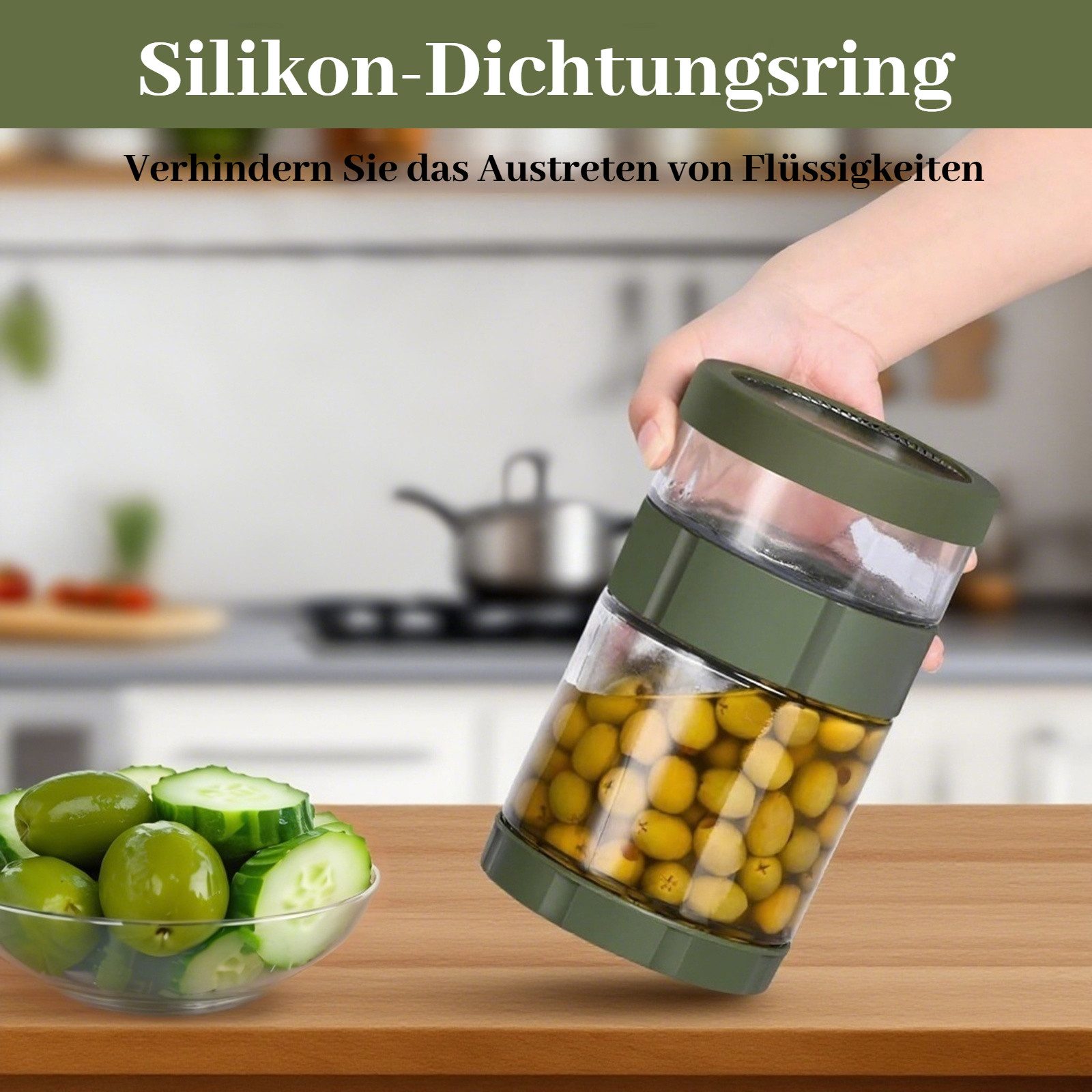 BlingBin Aufbewahrungsdose Flip Einmachglas Flip Gurkenglas mit Sieb und De günstig online kaufen