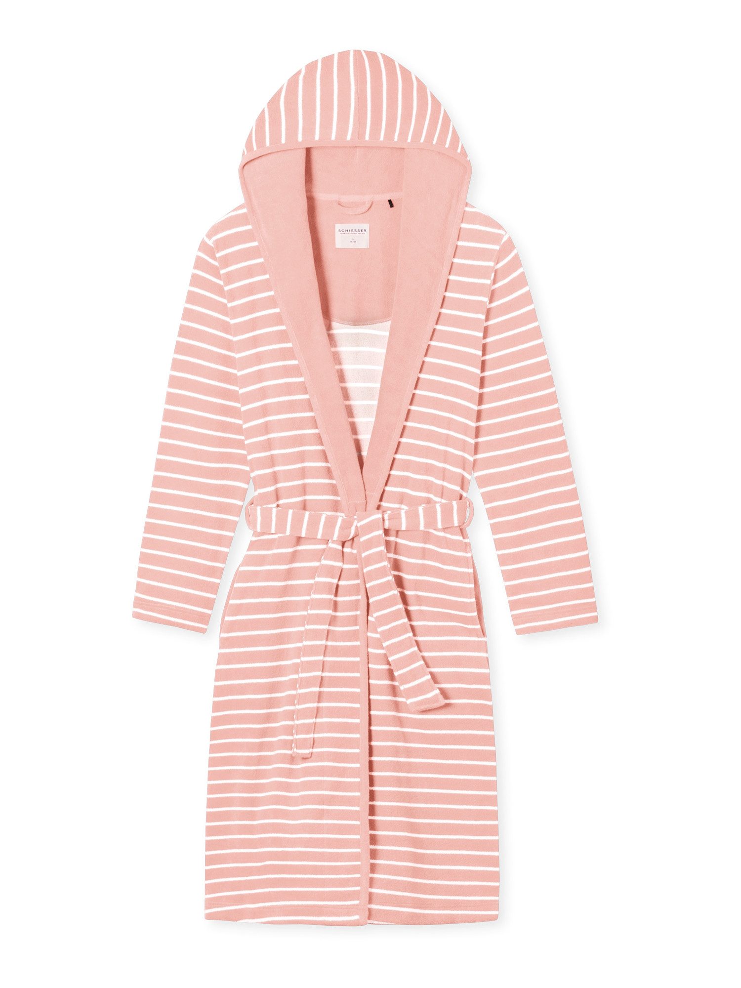 Schiesser Bademantel Feather Terry, Bade-mantel sauna Morgen-mantel günstig online kaufen