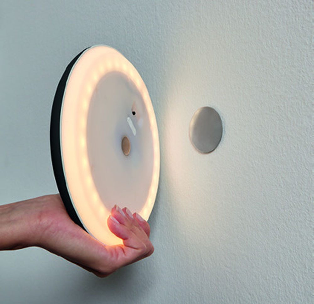 EGLO Wandleuchte PORCIANO Wandlampe - Kunststoff - LED - 2W - IP20, Dimmfunktion, Ein-/Ausschalter, Timerfunktion, dimmbar über Fernbedienung, mehrere Helligkeitsstufen, LED fest integriert, Warmweiß, Wandstrahler, Wandspot, Wohnzimmer, Flur, Schlafzimmer, H4 x Ø20 cm