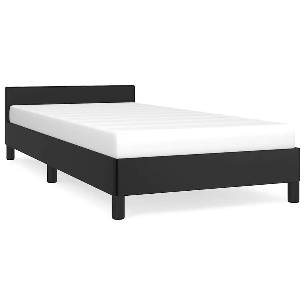 furnicato Bettgestell mit Kopfteil ohne Matratze Schwarz 90x200 cm (1-tlg) günstig online kaufen