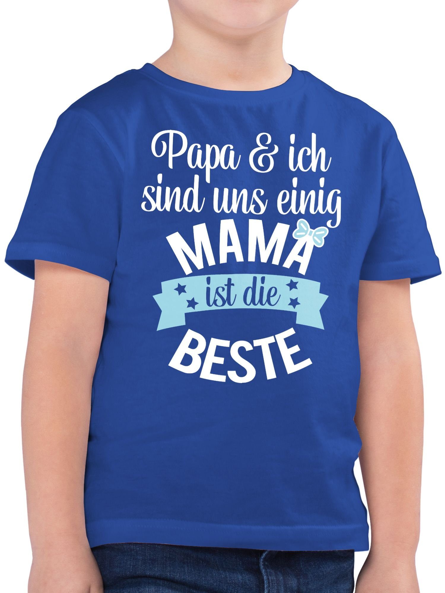 Shirtracer T-Shirt Mama ist die Beste I Muttertagsgeschenk 01 Royalblau