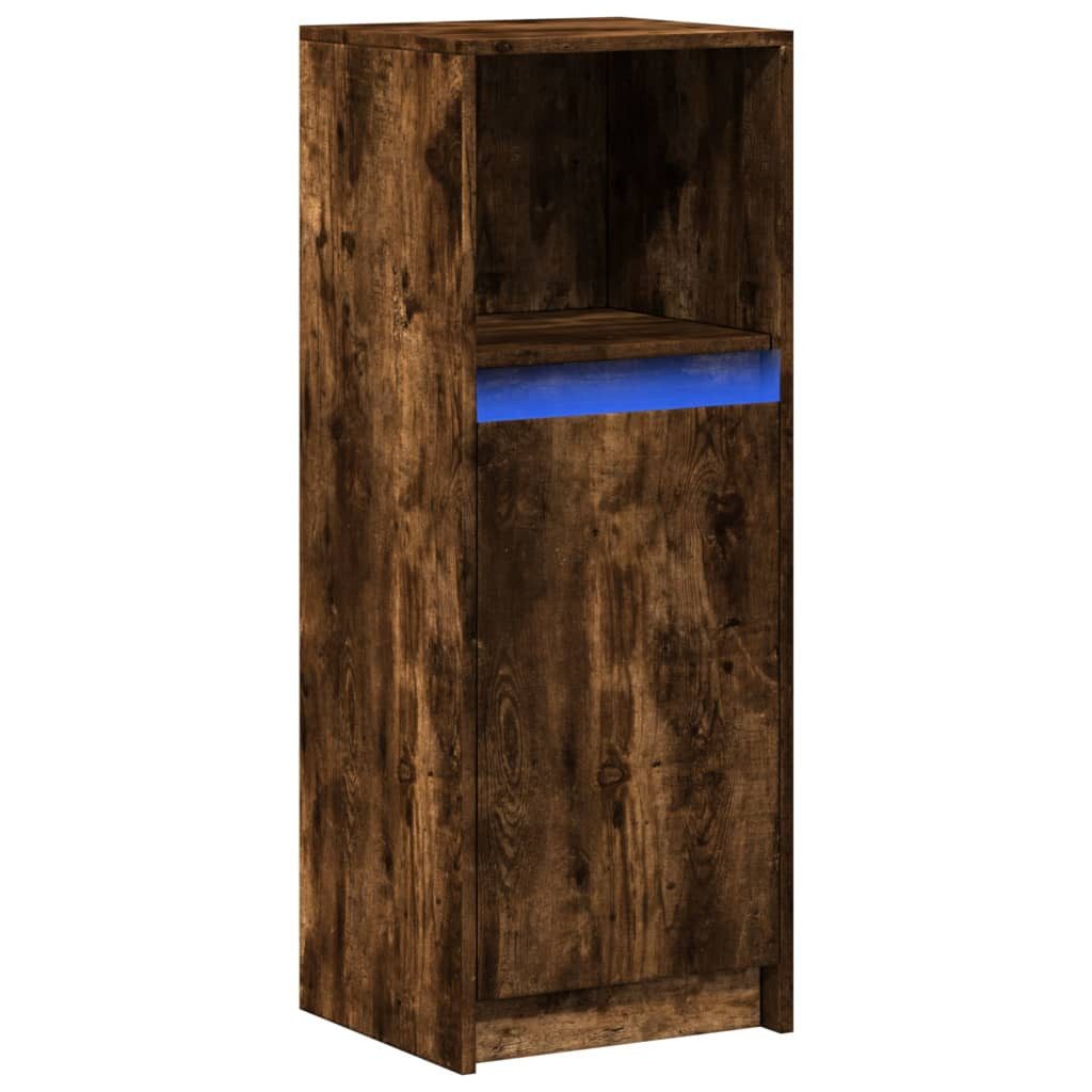 vidaXL Sideboard LED-Sideboard Räuchereiche 38x34x100 cm günstig online kaufen