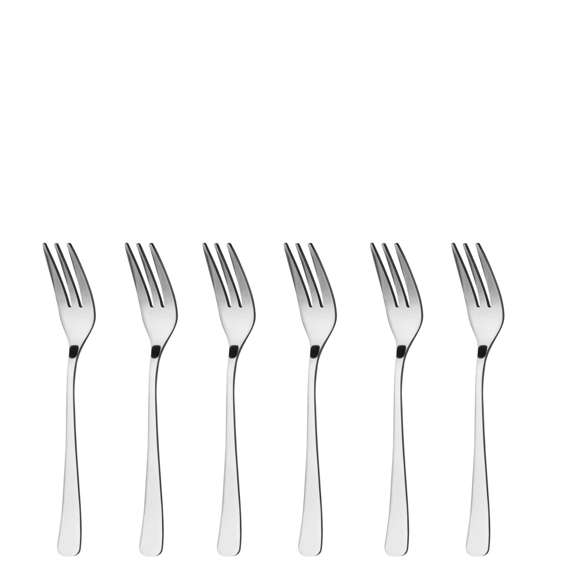 GRÄWE Kuchengabel (6 Stück), GRÄWE Kuchengabeln 6 Stück Edelstahl, Serie WÜRZBURG