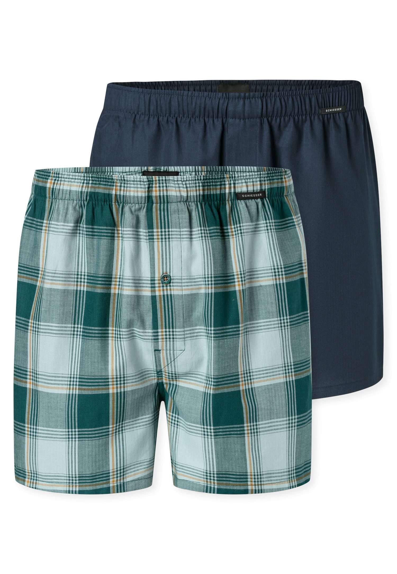 Schiesser Weiter Boxer Boxershorts Multipack Eingriff mit Knopf, elastischer Bund, lockere Passform