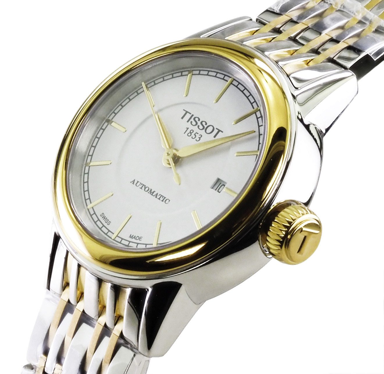 Tissot Automatikuhr Swiss Made Damen Uhr 29 mm Ø T0852072201100 Powermatic 80 Carson, 80 Stunden Gangreserve